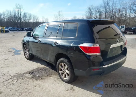 2012 Toyota Highlander Base V6 z USA, uszkodzony, nr VIN 5TDBK3EH9CS165033